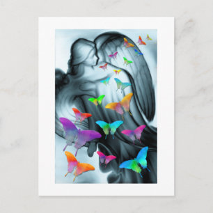 Carte Postale Angel aux papillons