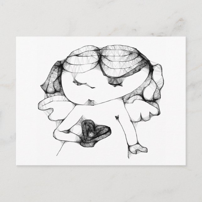 Carte Postale Angel avec coeur (Devant)