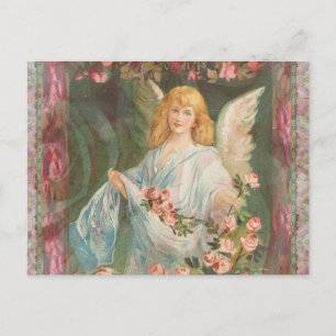 Carte Postale Angel avec Roses