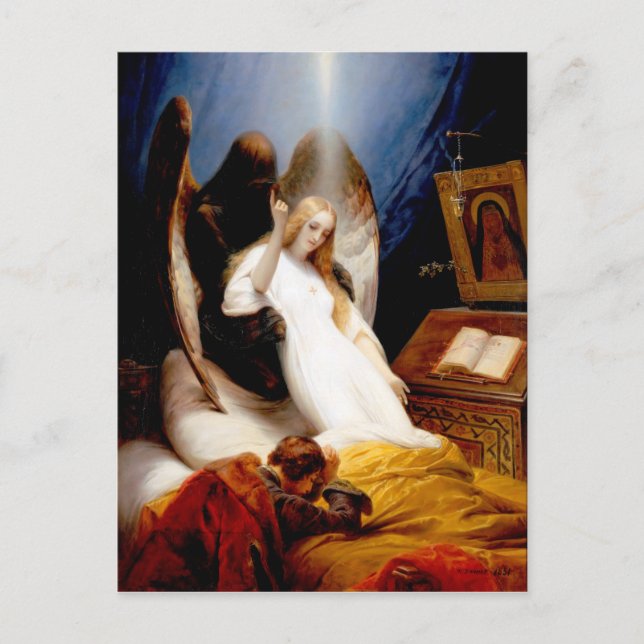 Carte Postale Angel de la mort par Horace Vernet (1851) (Devant)