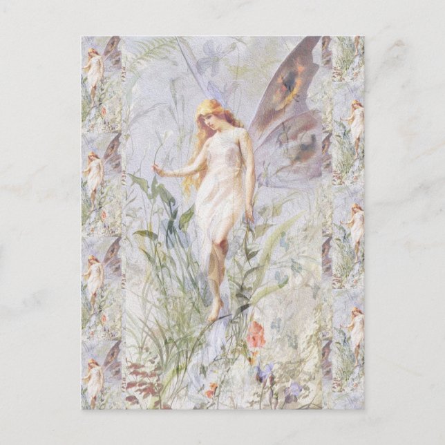Carte Postale Angel et fleurs du gardien (Devant)