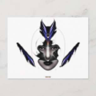 Carte Postale Angel Eyes Ailes De Vent Fractal Art