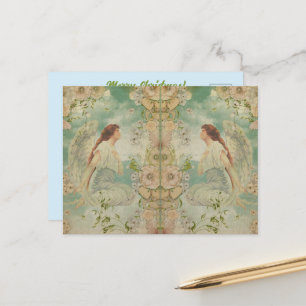 Carte Postale Angel Fleurs blanches Ciel bleu