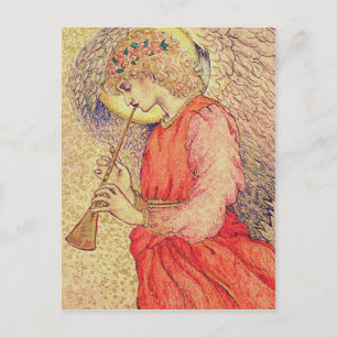 Carte Postale Angel Jouer un Flageolet