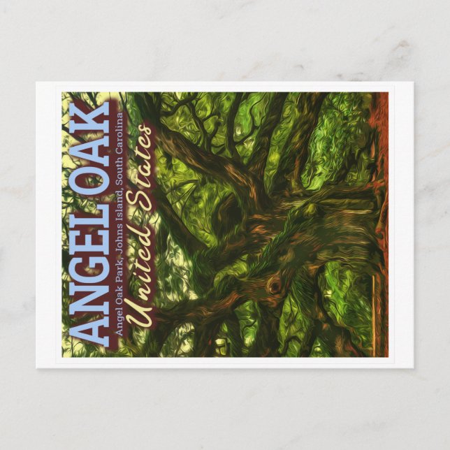 CARTE POSTALE ANGEL OAK - CHARLESTON SOUTH CAROLINA US (Devant)