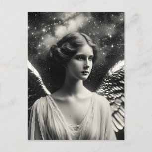 Carte Postale Angel Stars Noir et Blanc