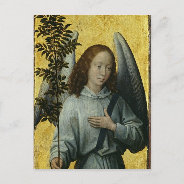 Carte Postale Angel tenant une branche d'olivier (Devant)