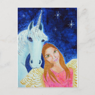 Carte postale Angel & Unicorn