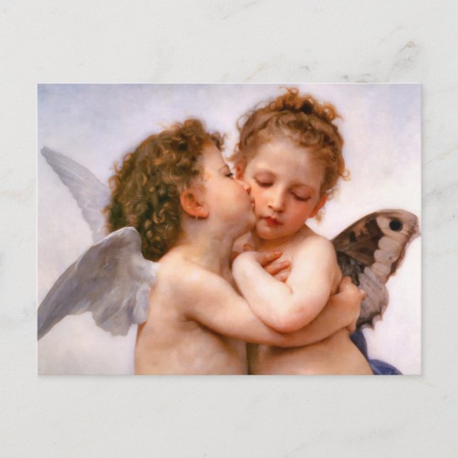 Carte Postale Angels First Kiss, Bouguereau (Devant)