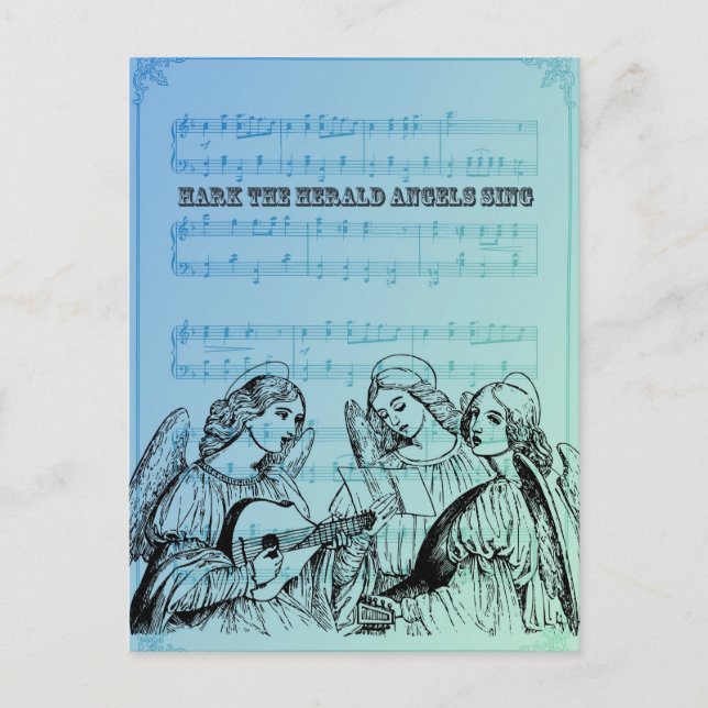 Carte Postale Angels musicaux vintages (Devant)
