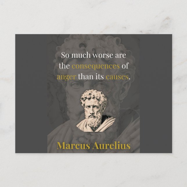 Carte Postale Anger Hurts You Most: Marcus Aurelius on Restraint (Devant)