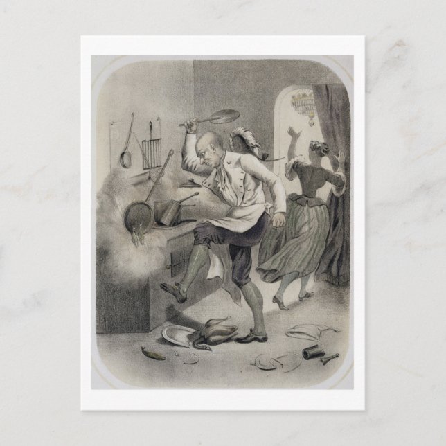 Carte Postale Anger in the Kitchen, from a series of prints depi (Devant)