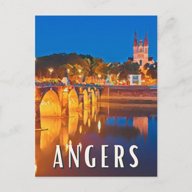 Carte Postale Angers Photo Vintage  (Devant)