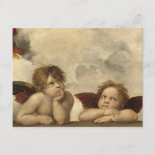 Carte Postale Anges de la Madone Sixtine par Raphaël