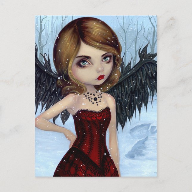 Carte postale "Anges de neige" (Devant)