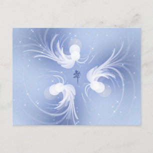 Carte Postale Anges de neige Art Abstrait