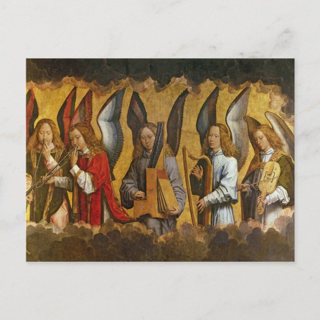 Carte Postale Anges jouant des instruments de musique (Devant)