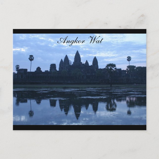 Carte Postale angkor wat blue (Devant)