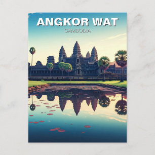 Carte Postale Angkor Wat Cambodia à Dawn