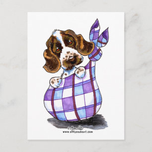 Carte Postale Anglais Cocker Spaniel Sack Puppy