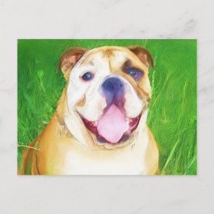 Carte postale anglaise Bulldog Art