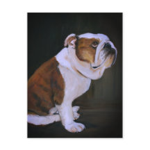 Carte postale anglaise Bulldog Chien
