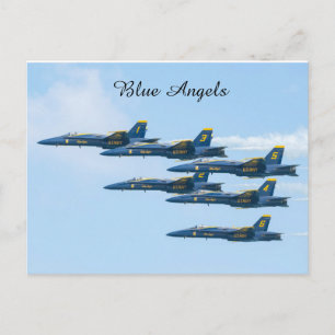 Carte Postale Angles bleus en formation