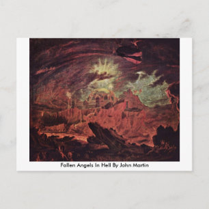 Carte Postale Angles tombés en enfer par John Martin