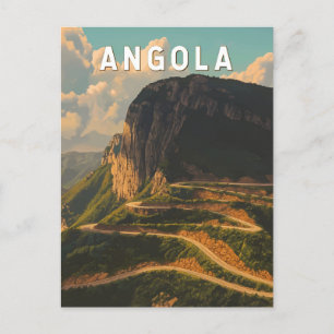 Carte Postale Angola Illustration Voyage Art Vintage