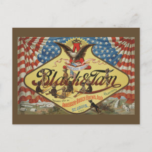 Carte Postale ANHEUSER-BUSH Noir & Tan