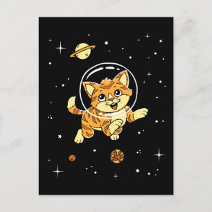 Carte Postale Animaux De Chat Dans L'Espace