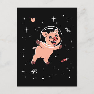 Carte Postale Animaux De Cochon Dans L'Espace