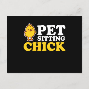 Carte Postale Animaux de compagnie assis Chick Peting