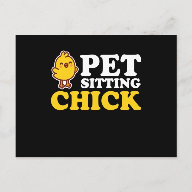 Carte Postale Animaux de compagnie assis Chick Peting (Devant)
