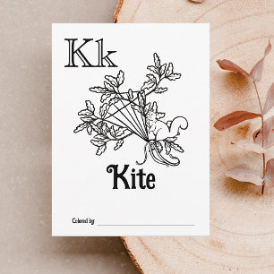 Carte Postale Animaux des bois ABC Coloration Activité du Baby s