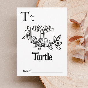 Carte Postale Animaux des bois ABC Coloration Activité du Baby s