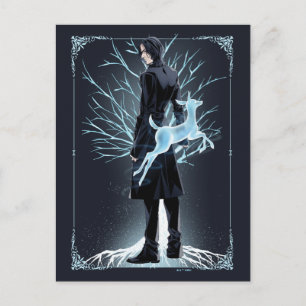 Carte Postale Anime du Patronus Biche de Severus Snape