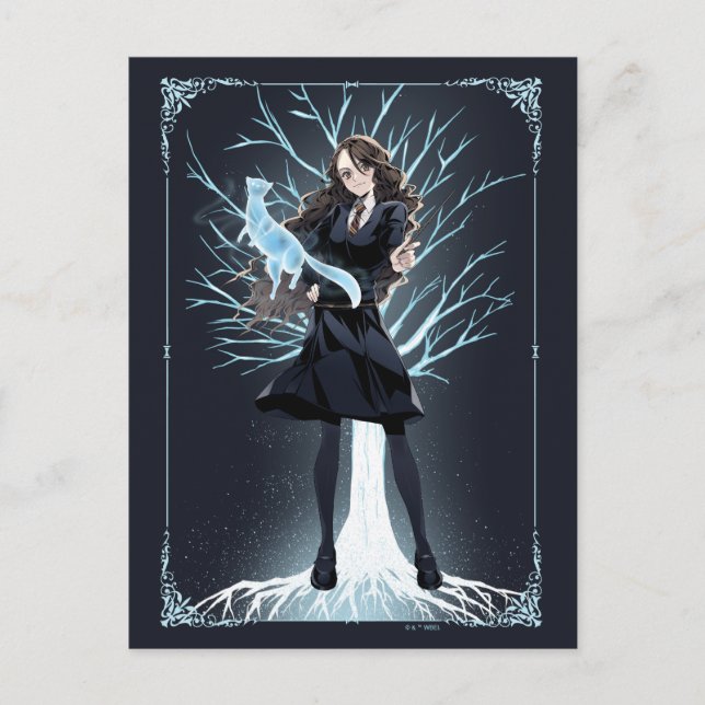 Carte Postale Anime le Patronus loutre d'Hermione Granger (Devant)