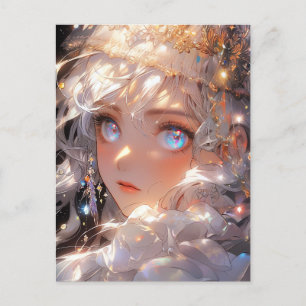 Carte Postale Anime Magical Girl Imaginaire Art