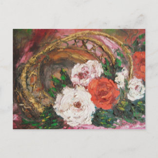 Carte Postale Ann Hayes Painting Panier à fleurs