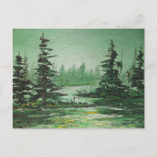 Carte postale Ann Hayes Peinture Green Forest
