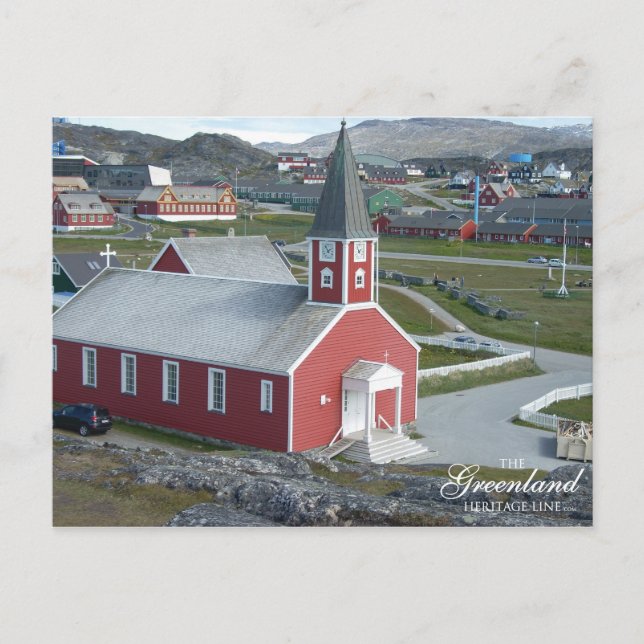 Carte Postale Annaasisutta Oqaluffia (l'église de notre sauveur) (Devant)