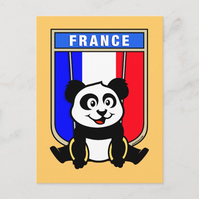 Carte Postale Anneaux de France Panda (Devant)