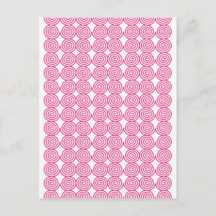 Carte Postale Anneaux Spiraux Art Design Creative Elegant Rounds