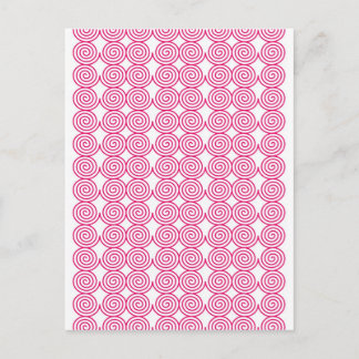 Carte Postale Anneaux Spiraux Art Design Creative Elegant Rounds
