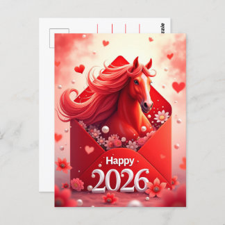 Carte Postale Année du cheval 2026