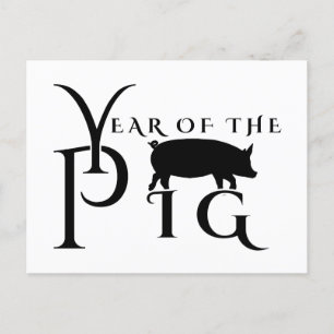 Carte Postale Année du cochon