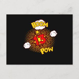 Carte Postale ANNIVERSAIRE 13 13e anniversaire 13 ans bande dess