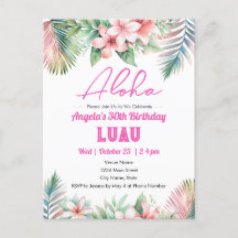 Anniversaire Adulte Tropical Aloha Luau