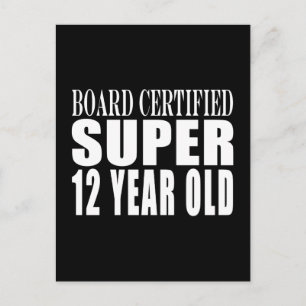 Carte Postale Anniversaire amusant B. Certifié Super Douze Ancie